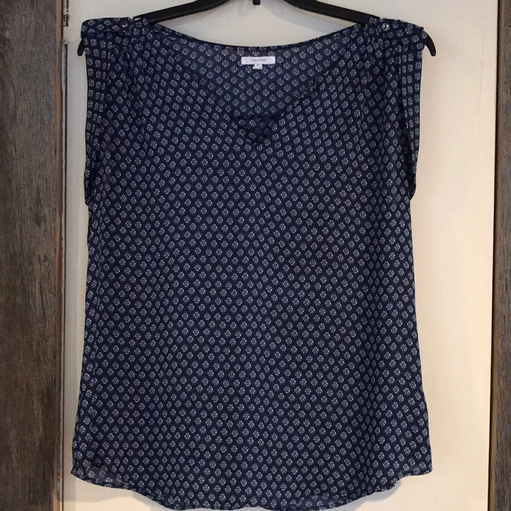 V-neck blouse.